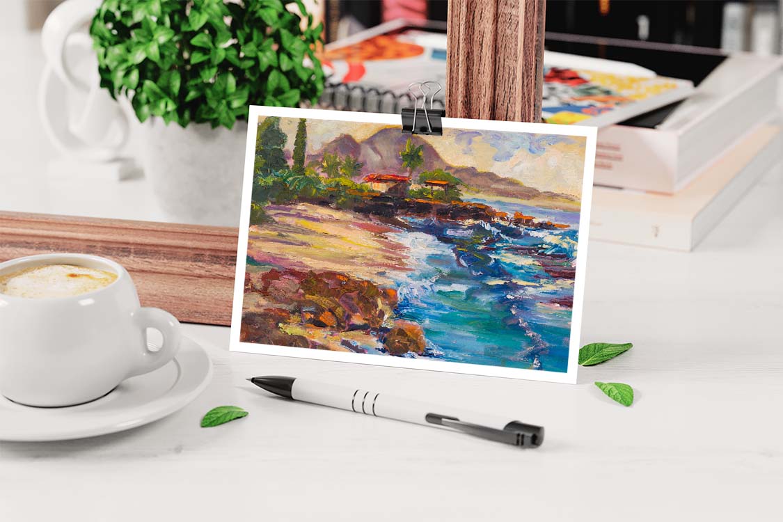 Three Tables Beach & Kalahopele Gulch - Postcard 4" x 6" - Pupukea - North Shore - Oahu - Hawaii