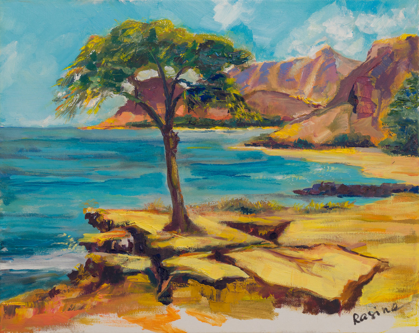 Tropical Tranquility - Hawaii seascape - Oil painting original