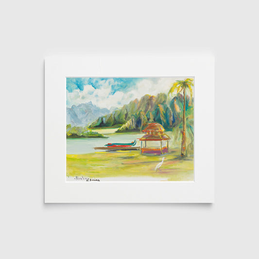 Hawaiian landscape Oil painting original tropical wall art décor seascape on canvas blue ocean navy waves gifts work colorful gallery