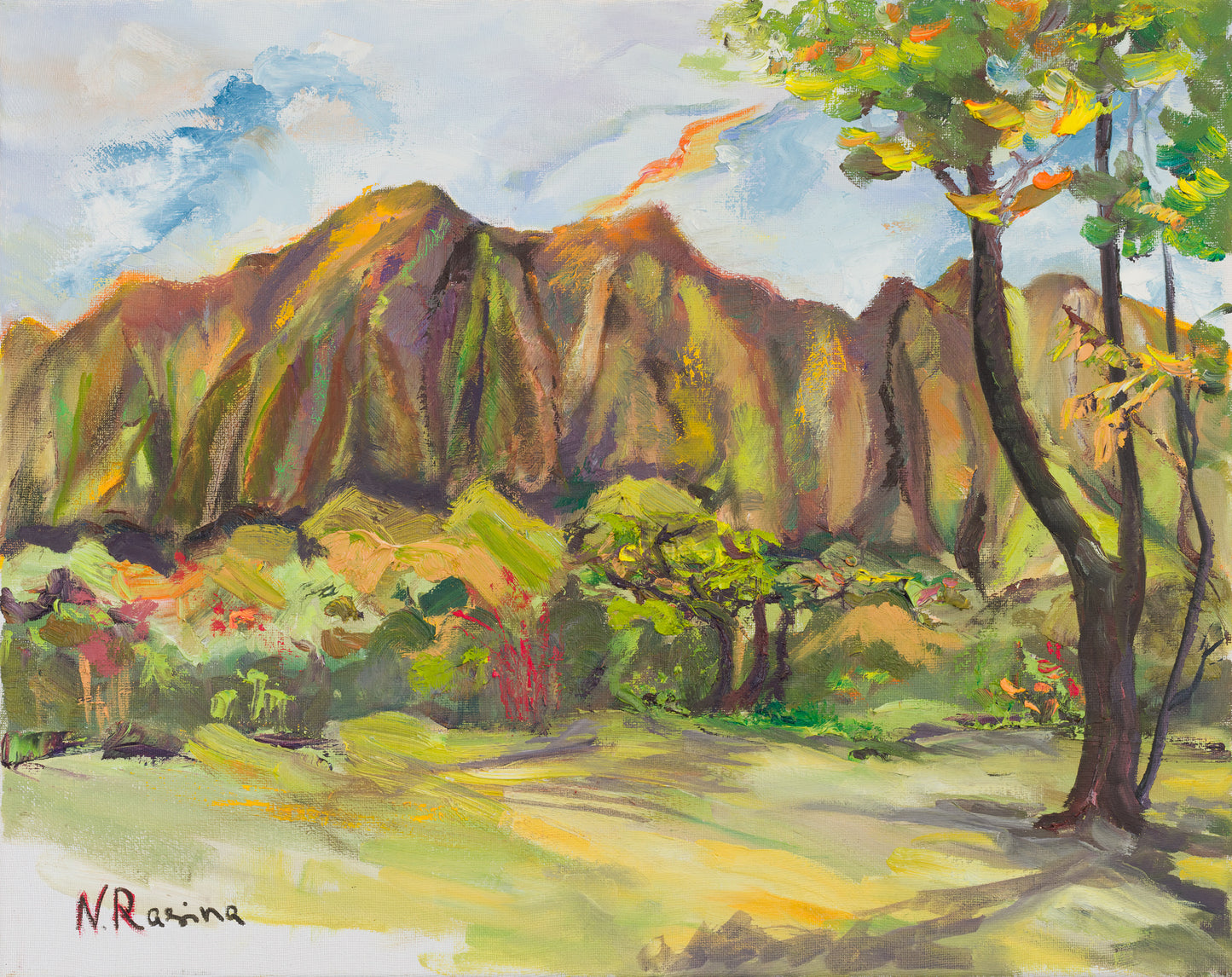 Mountain Reflections - Botanical Garden Collection - Oil Painting on canvas