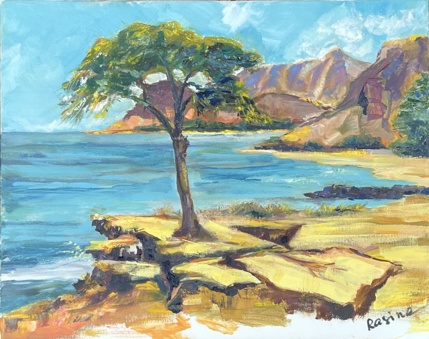 Tropical Tranquility - Hawaii seascape - Oil painting original