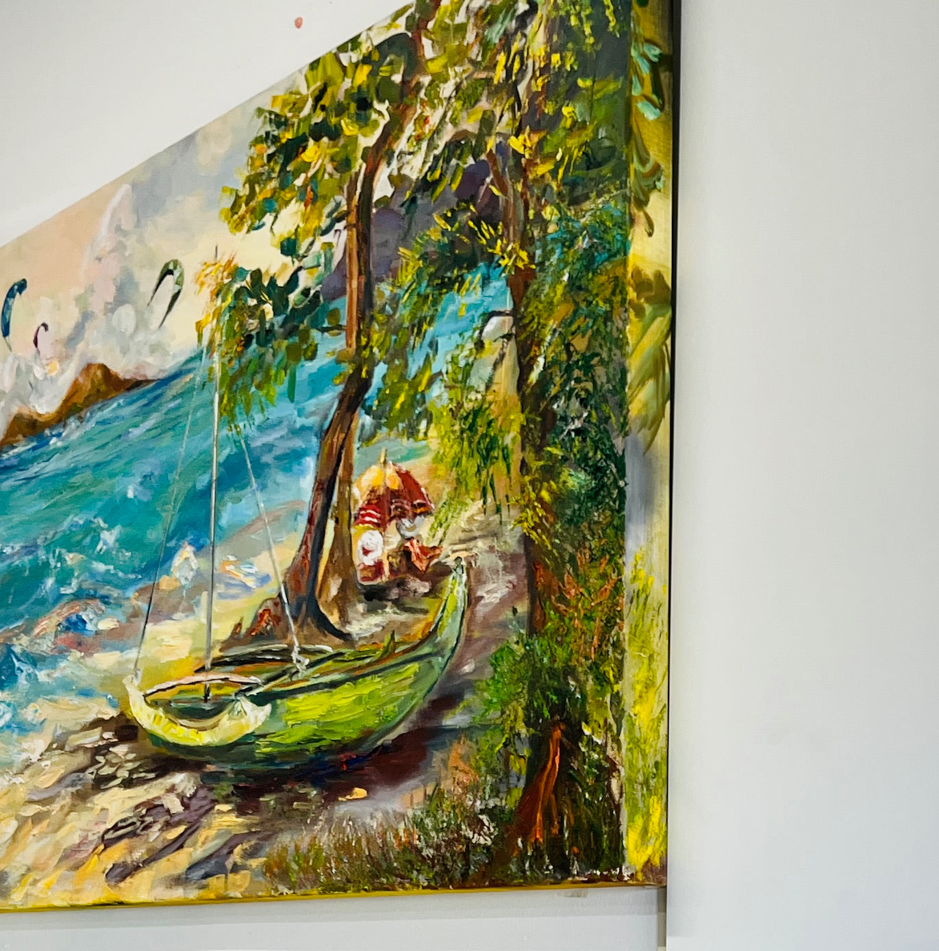 Sunlit horizons - Hawaiian landscape - Oil painting art original