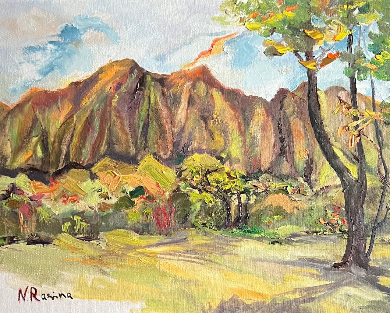 Mountain Reflections - Botanical Garden Collection - Oil Painting on canvas