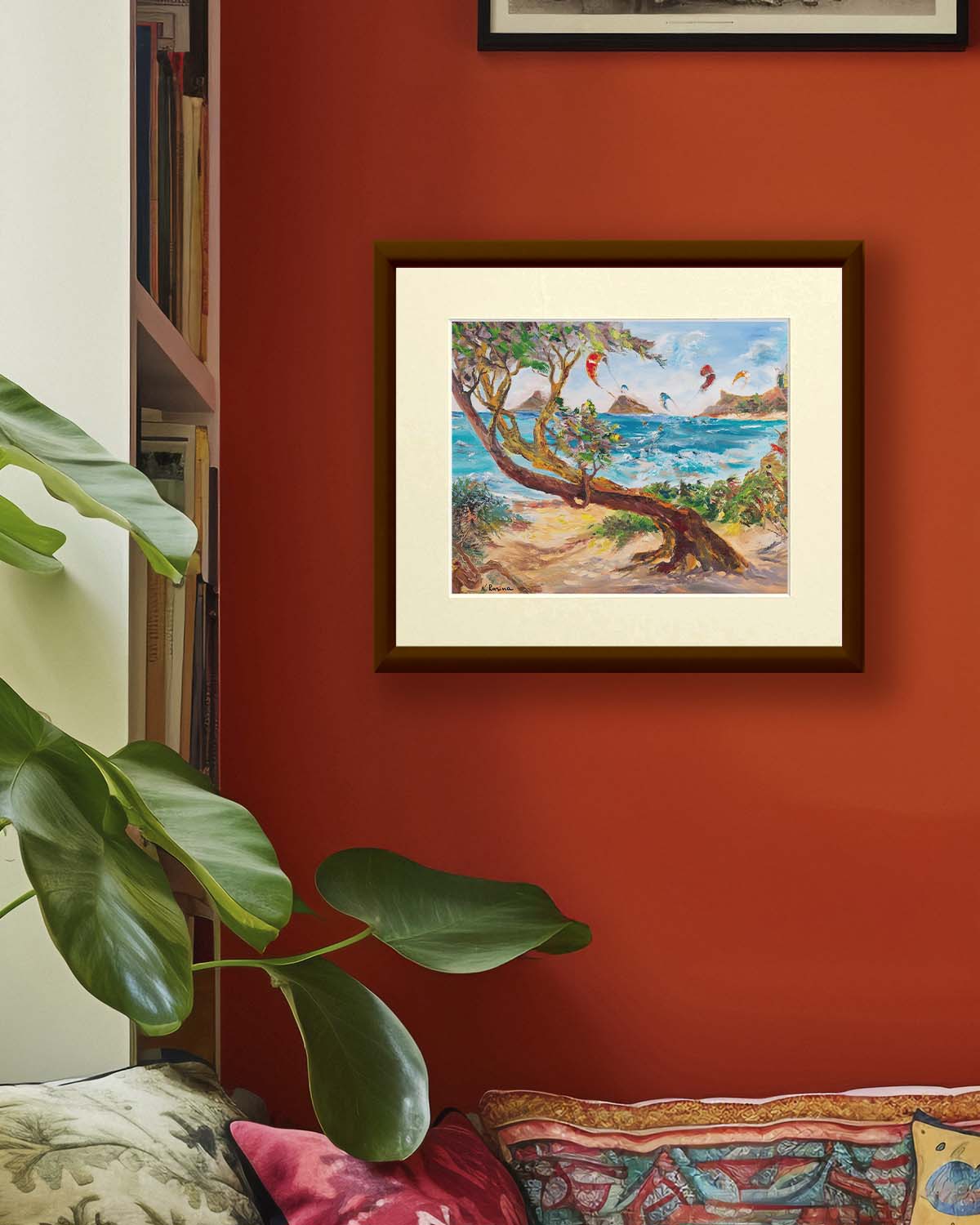 Mokulua Islands & Lanikai from Kalama Beach Park - Print 8.5" x 11.0" - Kailua - Oahu - Hawaii