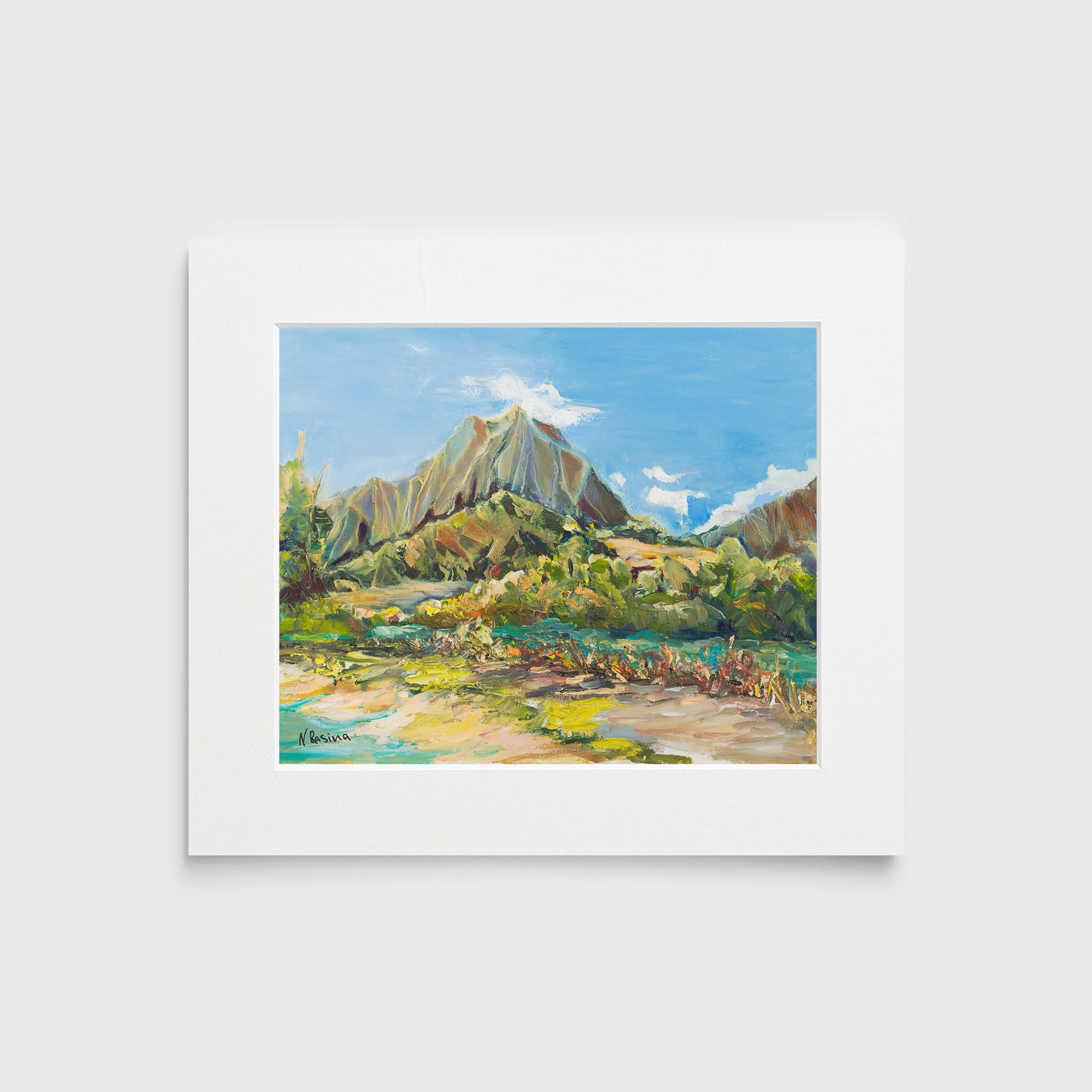 Hawaiian Mountain  - Hawaiian Landscape  - Oil painting on canvas