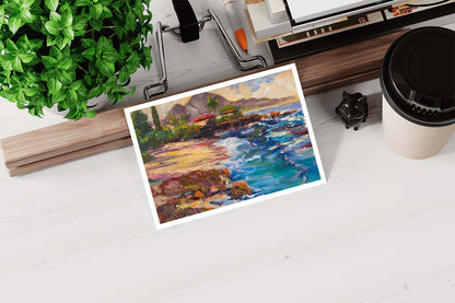 Three Tables Beach & Kalahopele Gulch  - Postcard 4" x 6" - Pupukea - North Shore - Oahu - Hawaii