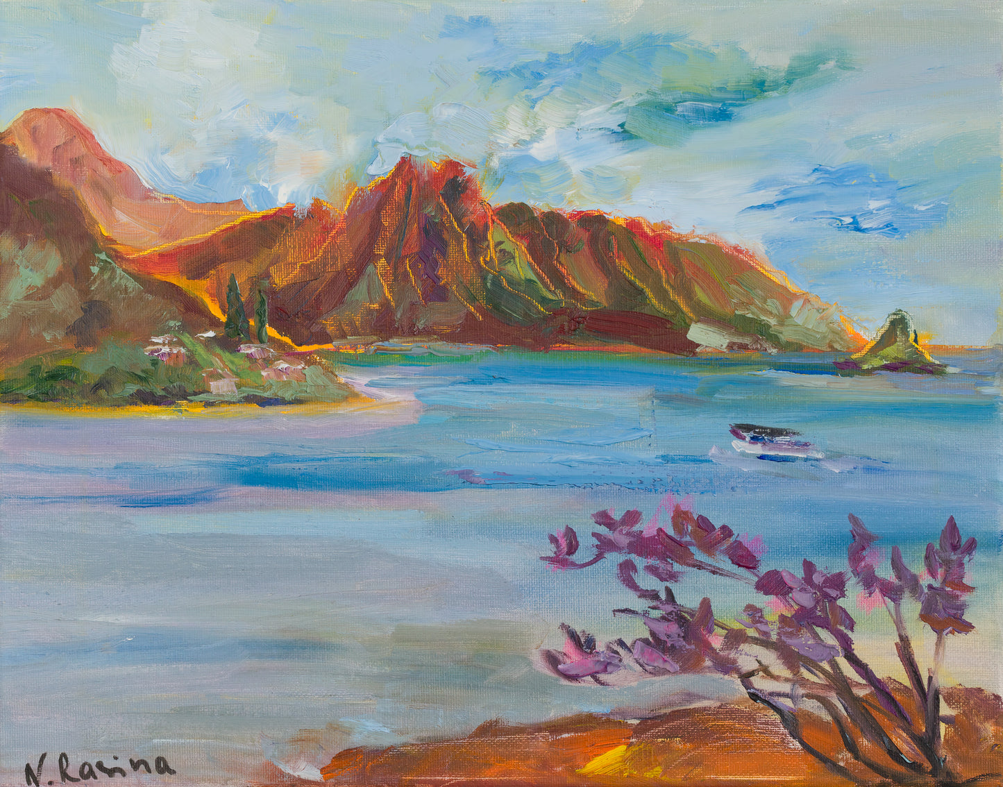 Majestic Mountains - Original Oil Painting - Hawaiian Coastal