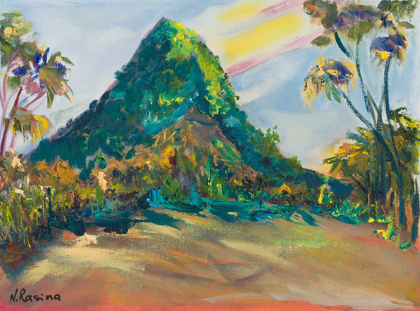 Mount Olomana - Kailua Collection - Oil painting original on canvas