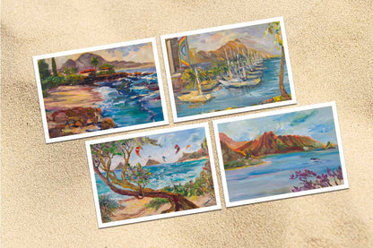 Three Tables Beach & Kalahopele Gulch  - Postcard 4" x 6" - Pupukea - North Shore - Oahu - Hawaii