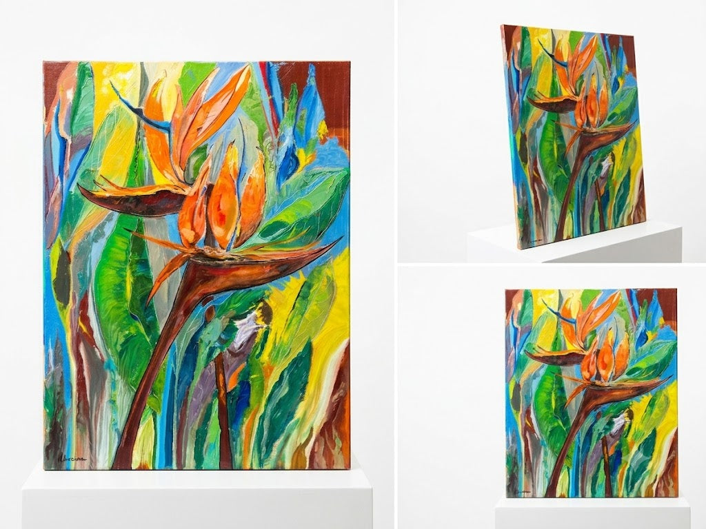 Hawaiian Floral Symphony - Tropical Flowers Collection - Oil painting