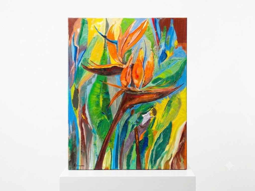 Hawaiian Floral Symphony - Tropical Flowers Collection - Oil painting