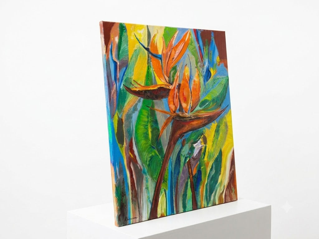 Hawaiian Floral Symphony - Tropical Flowers Collection - Oil painting