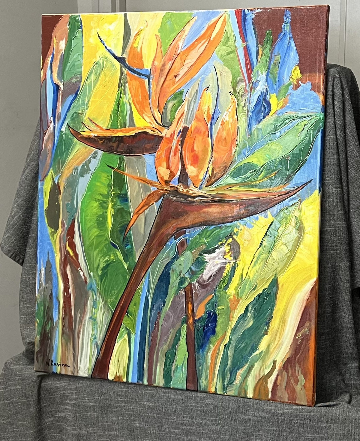 Hawaiian Floral Symphony - Tropical Flowers Collection - Oil painting