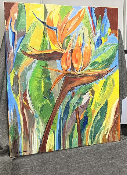 Hawaiian Floral Symphony - Tropical Flowers Collection - Oil painting