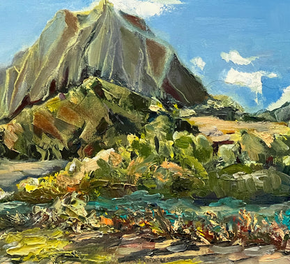 Hawaiian Mountain  - Hawaiian Landscape  - Oil painting on canvas