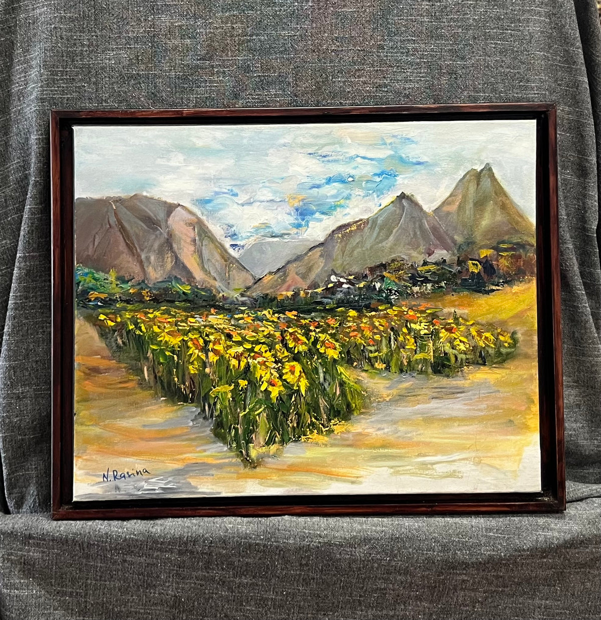 Sunflower Symphony - Oil Painting -  Wall Art Décor
