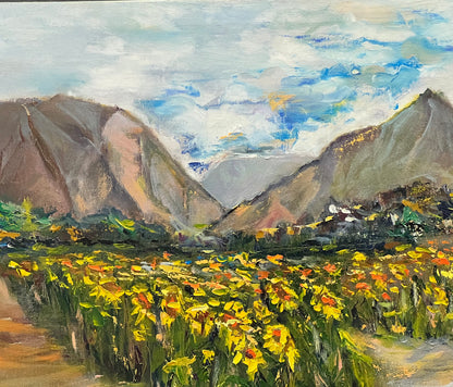 Sunflower Symphony - Oil Painting -  Wall Art Décor