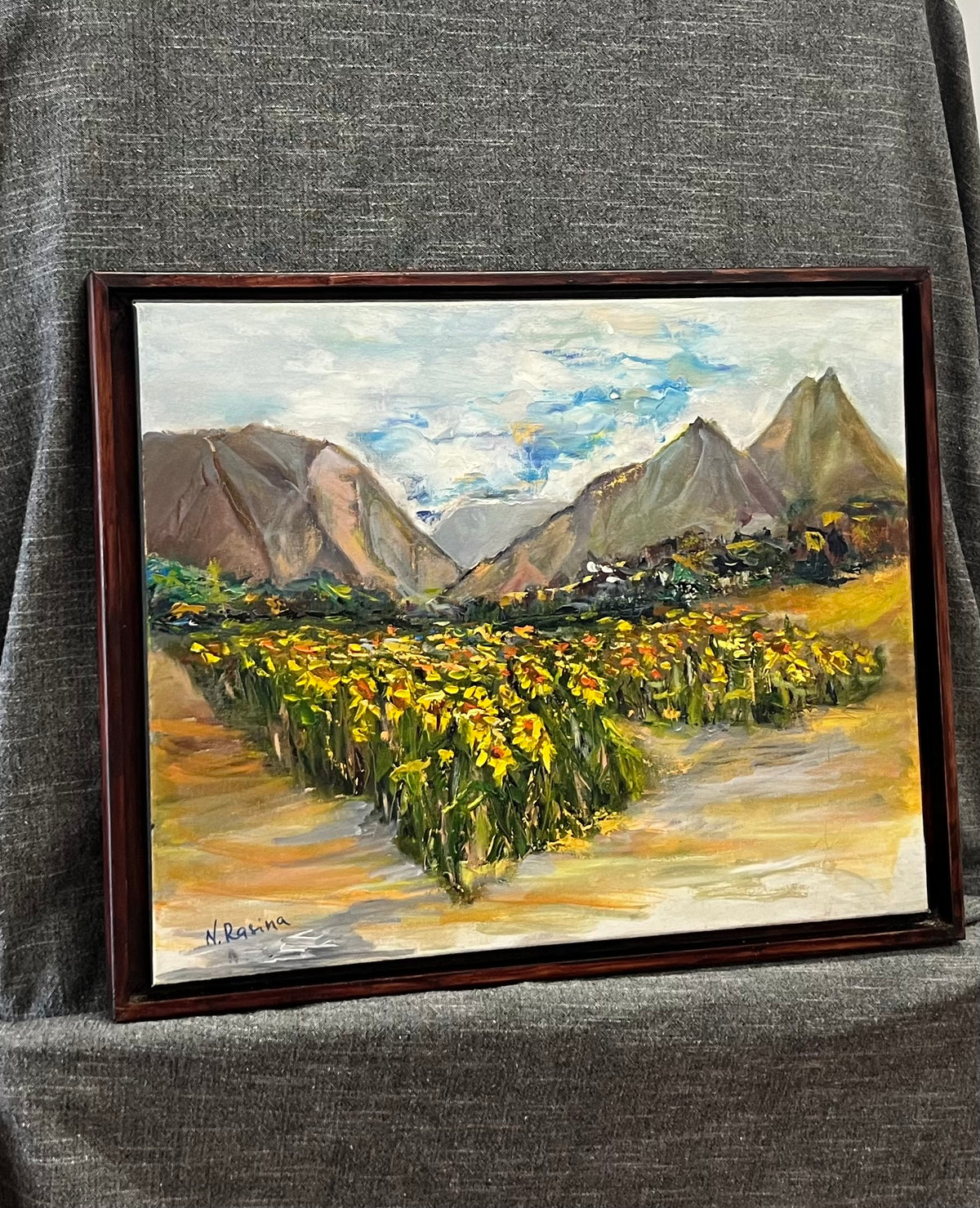 Sunflower Symphony - Oil Painting -  Wall Art Décor