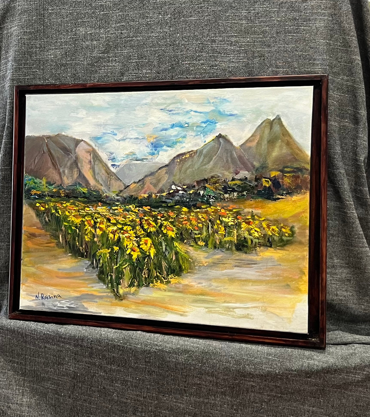 Sunflower Symphony - Oil Painting -  Wall Art Décor