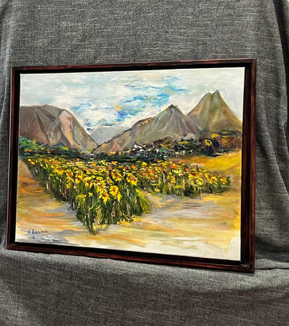 Sunflower Symphony - Oil Painting -  Wall Art Décor