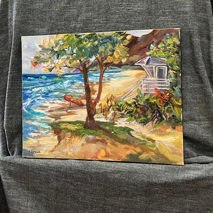 Tropical beach  - Kailua Collection -  Oil painting - Wall art  landscape