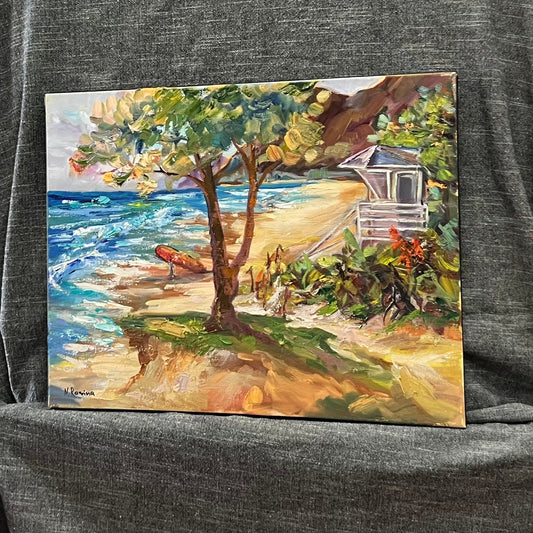 Tropical beach  - Kailua Collection -  Oil painting - Wall art  landscape