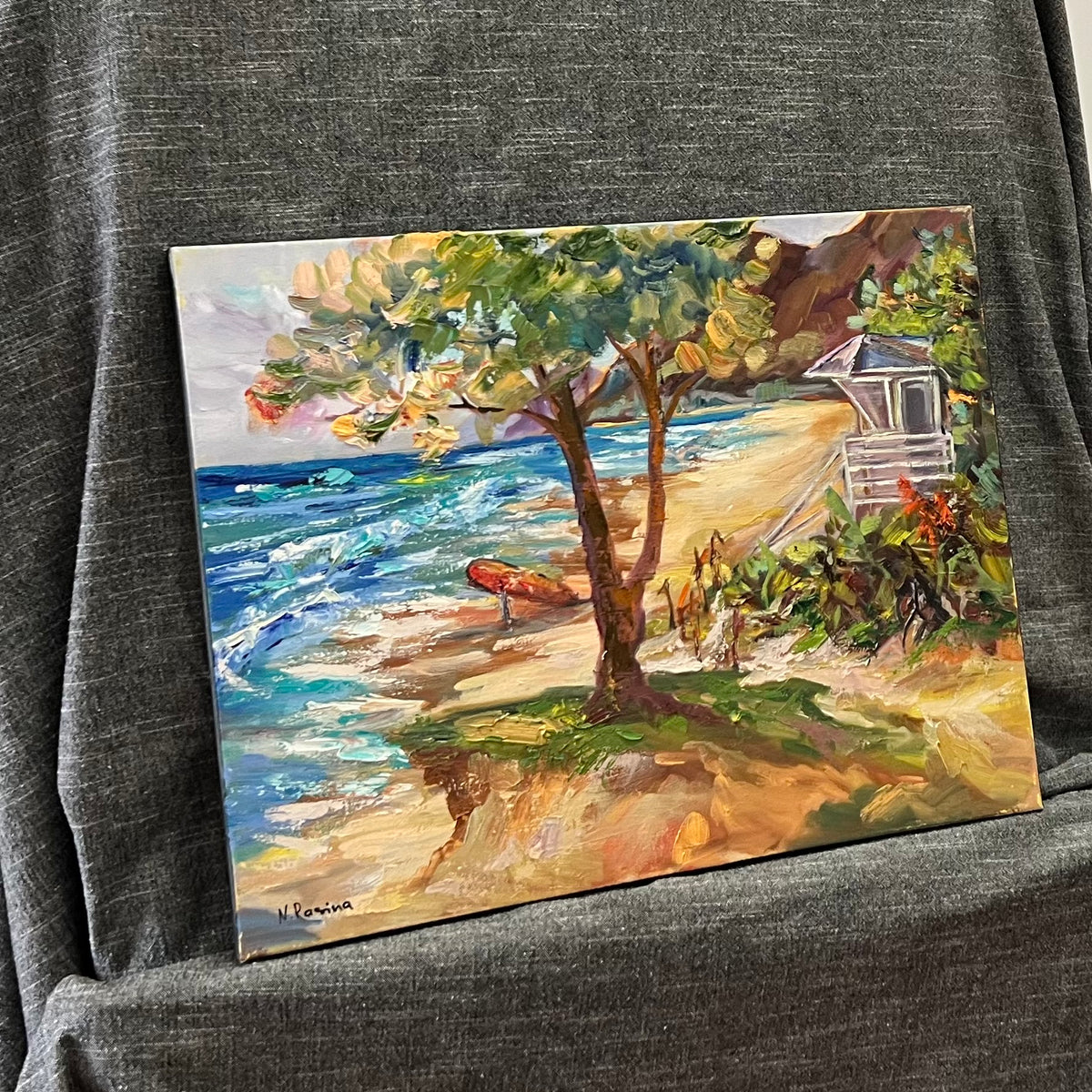 Tropical beach  - Kailua Collection -  Oil painting - Wall art  landscape