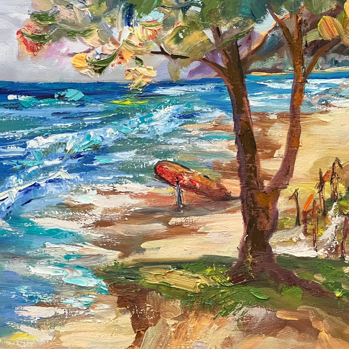 Tropical beach  - Kailua Collection -  Oil painting - Wall art  landscape
