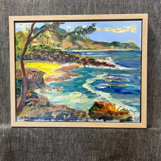 Three Tables beach in Pupukea - Hawaiian landscape  - Tropical wall art décor