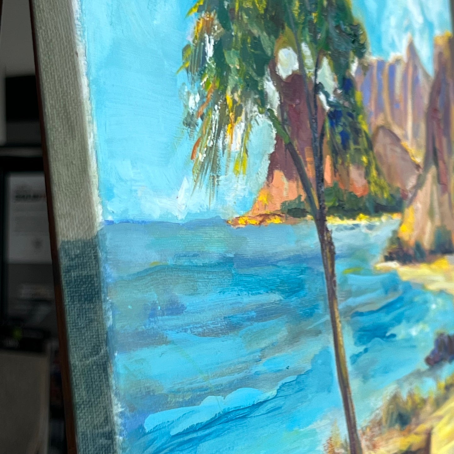 Tropical Tranquility - Hawaii seascape  - Oil painting original