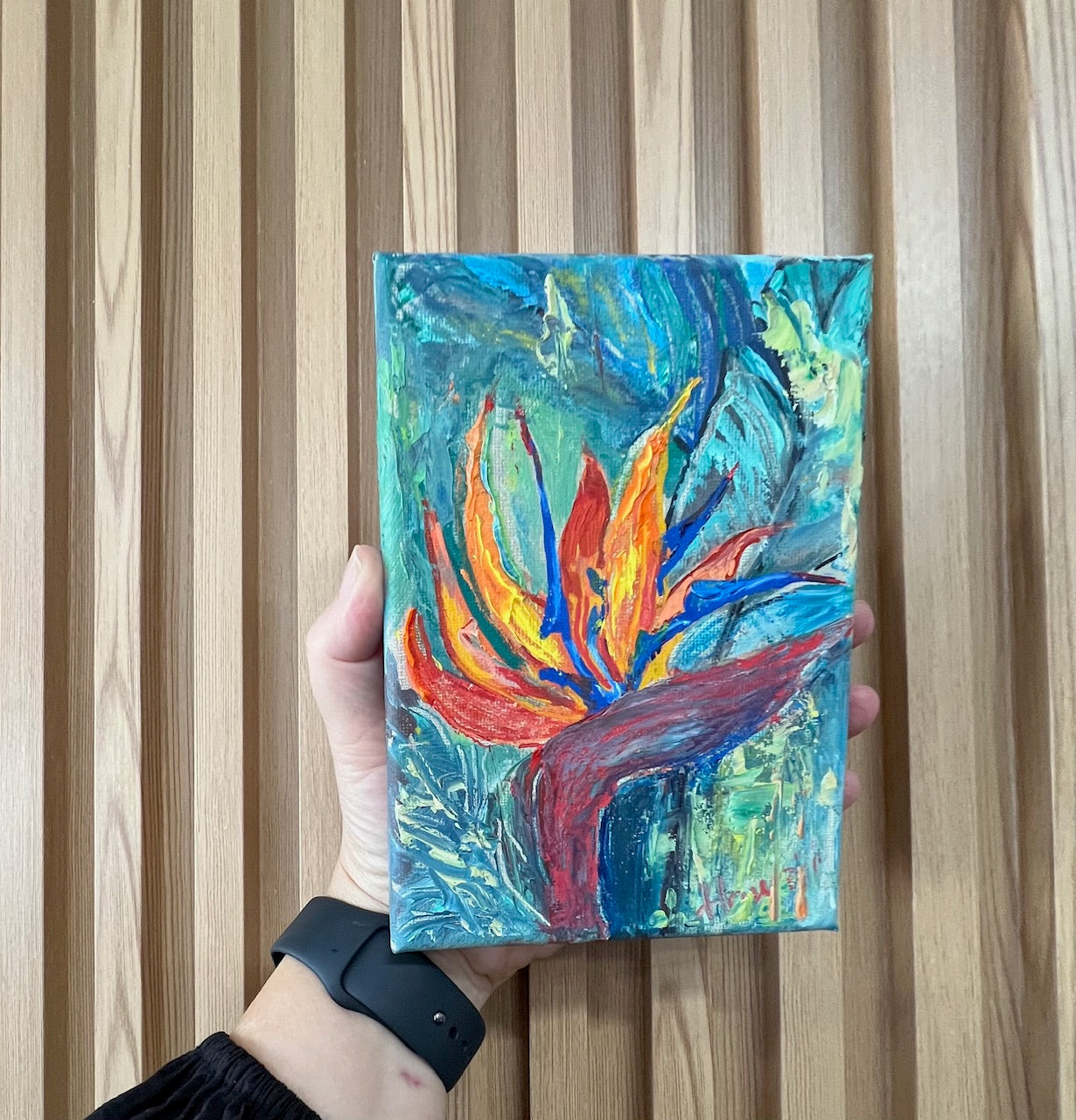 Hawaiian Tropical Bloom - Miniature - Oil Painting on canvas