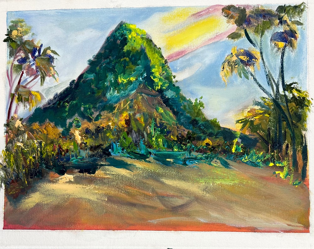 Mount Olomana - Kailua Collection - Oil painting original on canvas